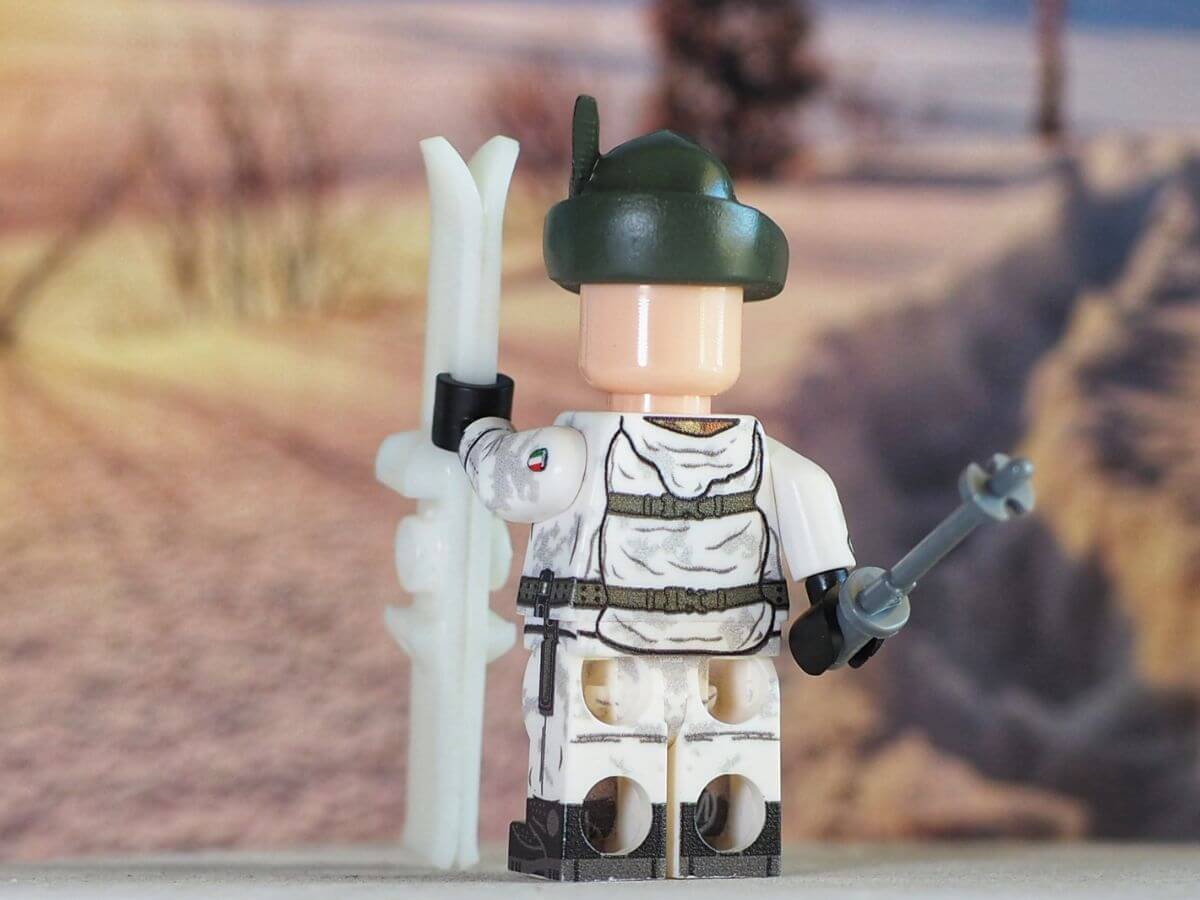 Modern Italian Mountain Skier Soldier | Custom Tactical Minifigure