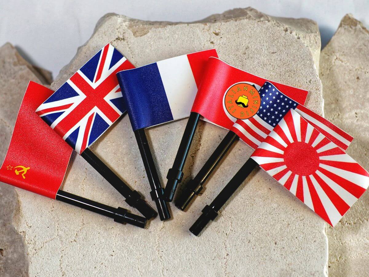 6 historical WWII flags