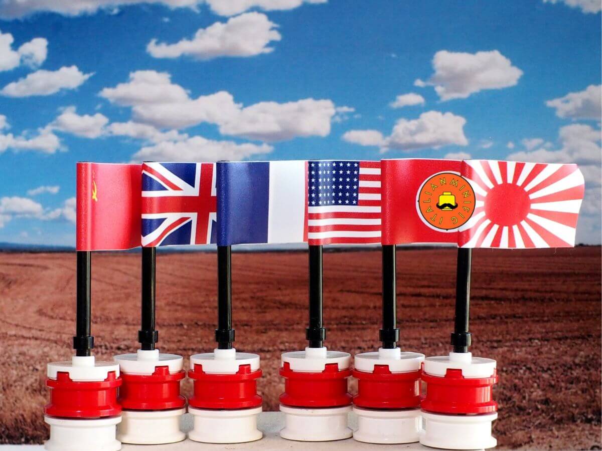 6 historical WWII flags