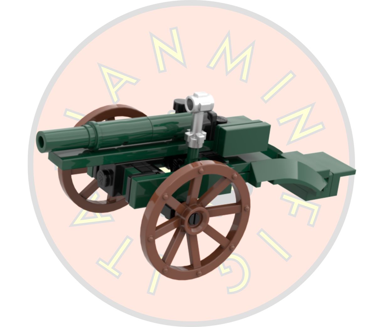 Cannone 65/17 field gun - digital building instructions - PDF + Bricklink XML