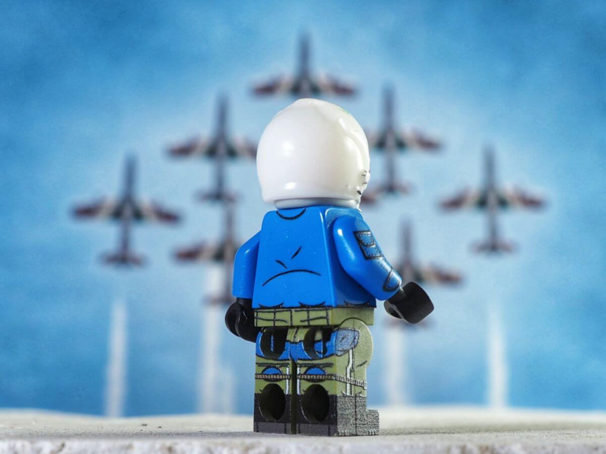 Modern Aerobatic Italian Pilot | Custom Aviation Minifigure