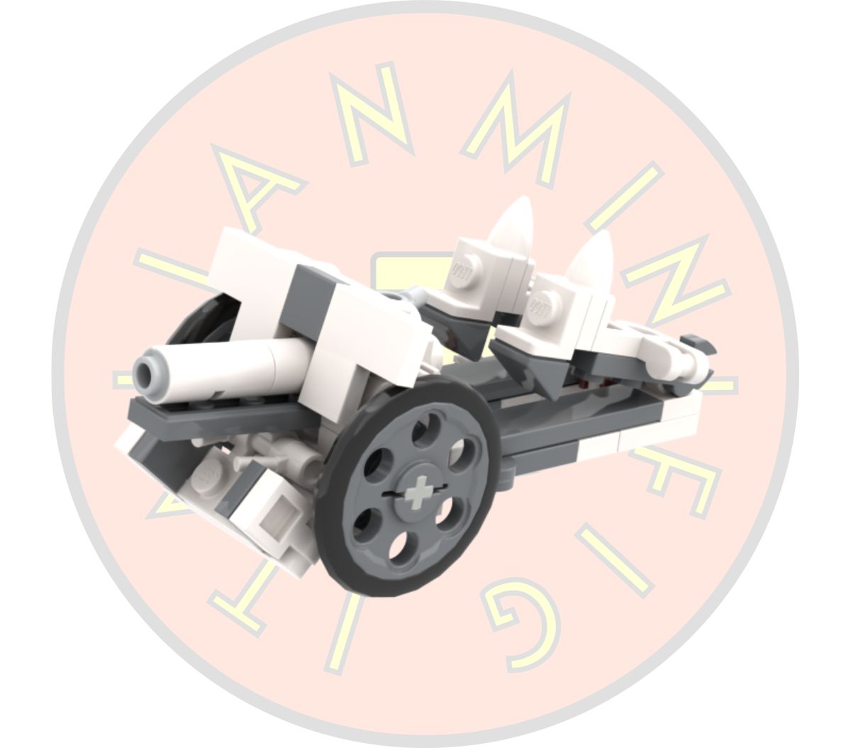 Italian 75/18 Field Gun - digital building instructions - PDF + Bricklink XML