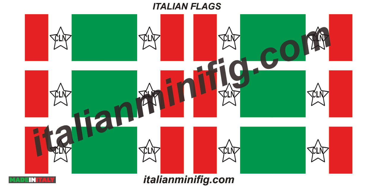 6 historical Italian flags