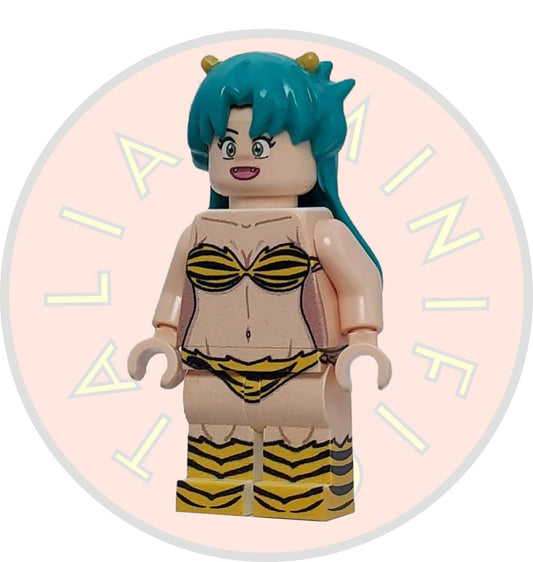 Custom Minifigure – Alien Girl “L” (Inspired by Lamù) – Collector Edition