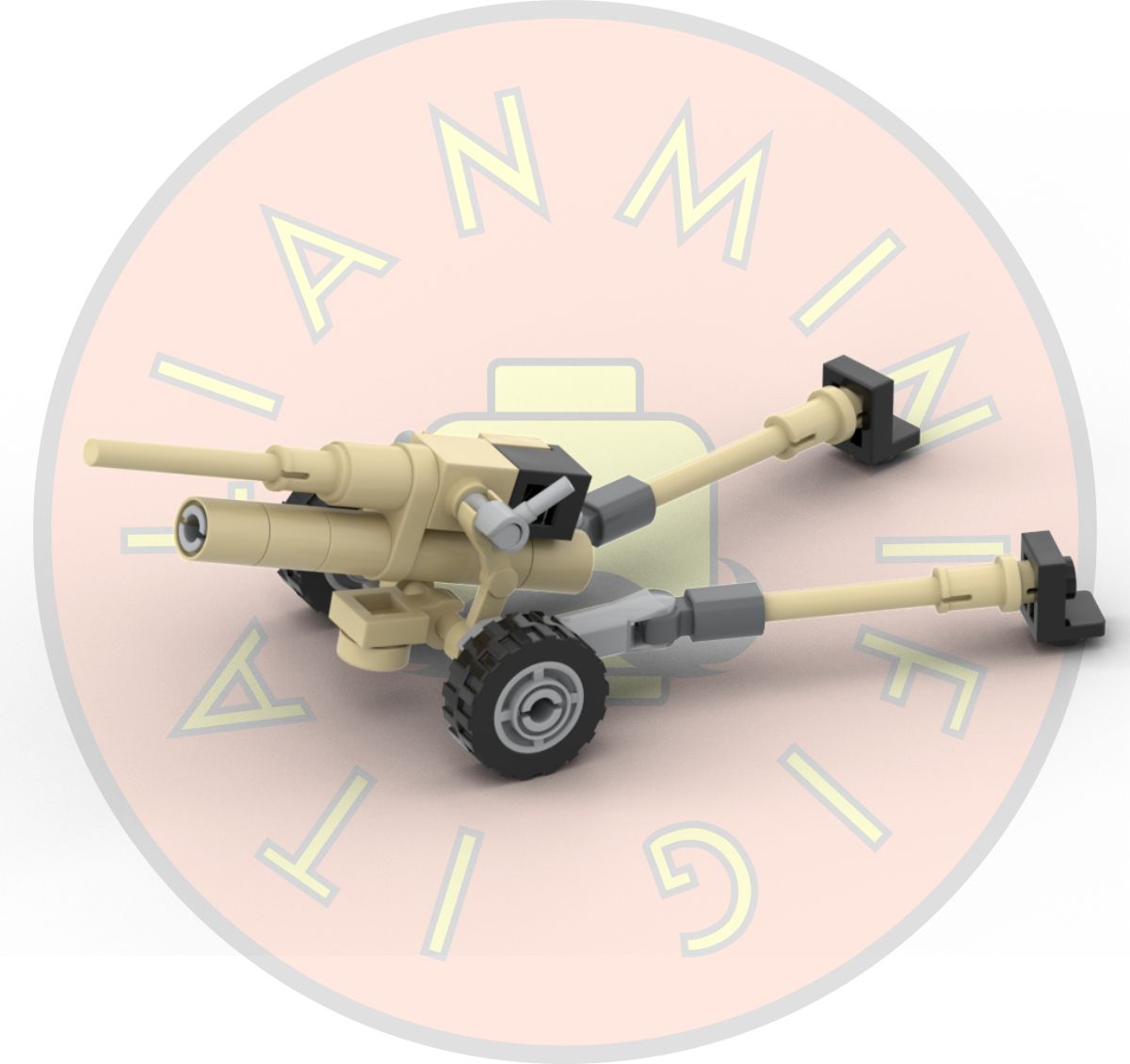 47/32 “Elefantino” Italian Anti-Tank Gun - digital building instructions - PDF + Bricklink XML